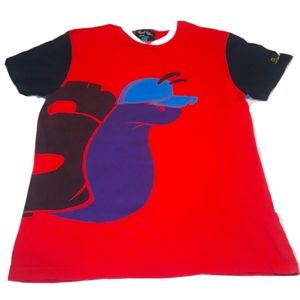 SLOWBUCKS MENS T-SHIRT SIZE LARGE L RED MADE IN PAKISTAN